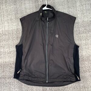 IllumiNITE Reflective Running Vest Mens XL Black Gray Full Zip Mesh Panels